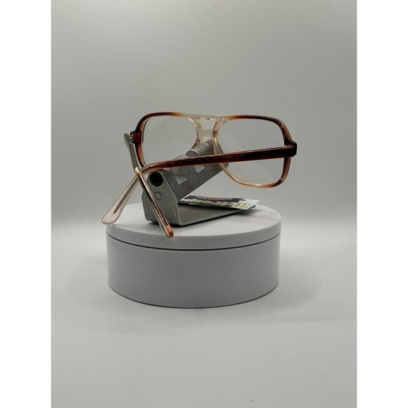 True Vintage Eyeglasses NOS Double Bar Style Brown Fade Frame - Picture 5 of 7